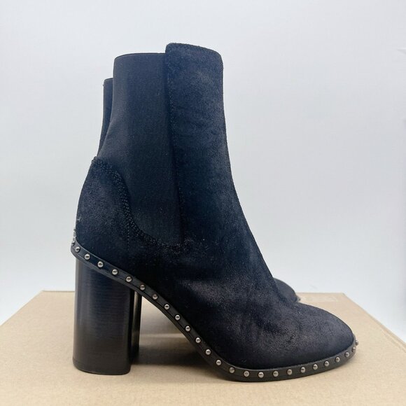 Rag & Bone Romi Studded Waxy Black Suede Chelsea Boots Womens EU 35 US 5 $595 - Picture 2 of 12